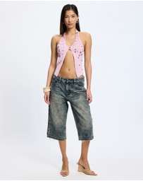 Jaded London - Button Knit Halter Top