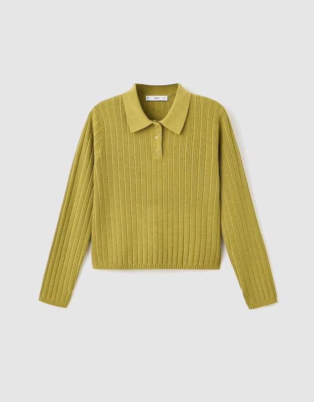 M.N.G - Polo-Neck Ribbed Sweater