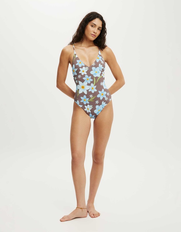 Cotton On Body - Thin Strap V Neck One Piece Full
