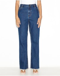 Dazie - Oslo High Waisted Straight Leg Jeans