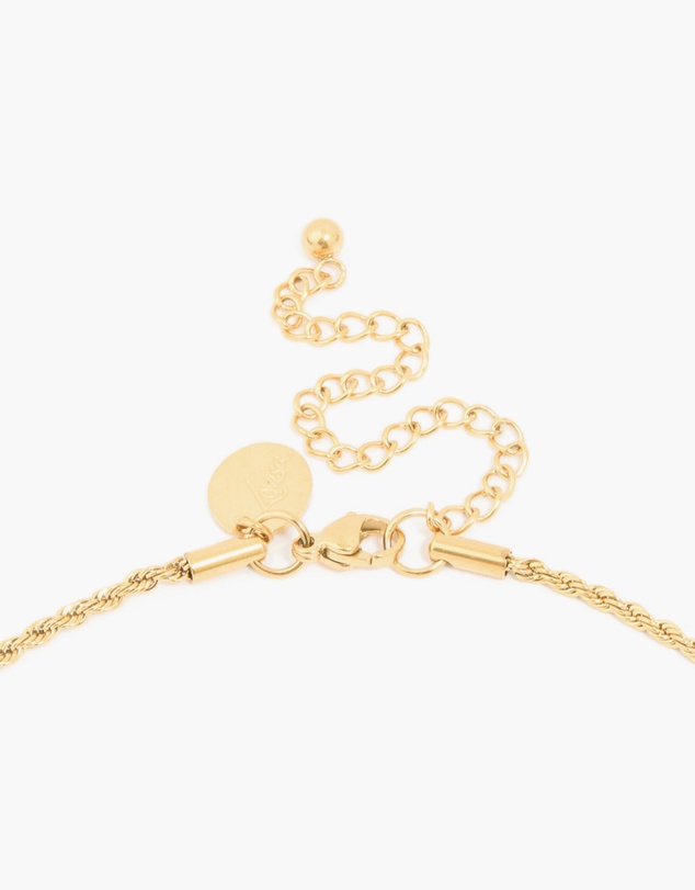 Lovisa - Waterproof Gold Plated Stainless Steel Flower Tab Necklace