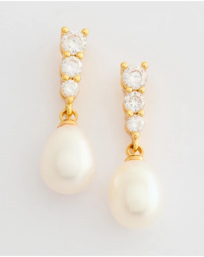 Moira Hughes - The White Label - Amanda Pearl Drop Earrings