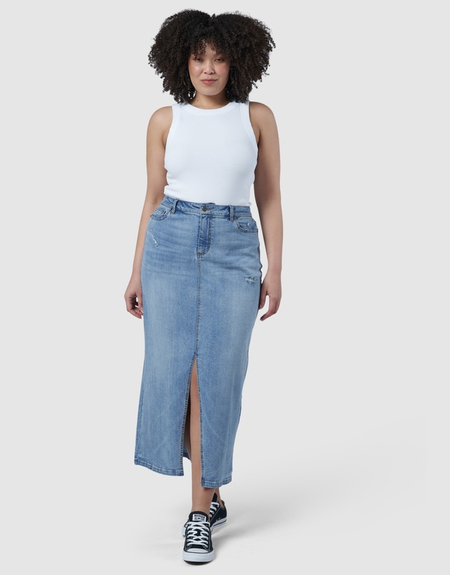 Sunday In The City - Hype Denim Maxi Skirt