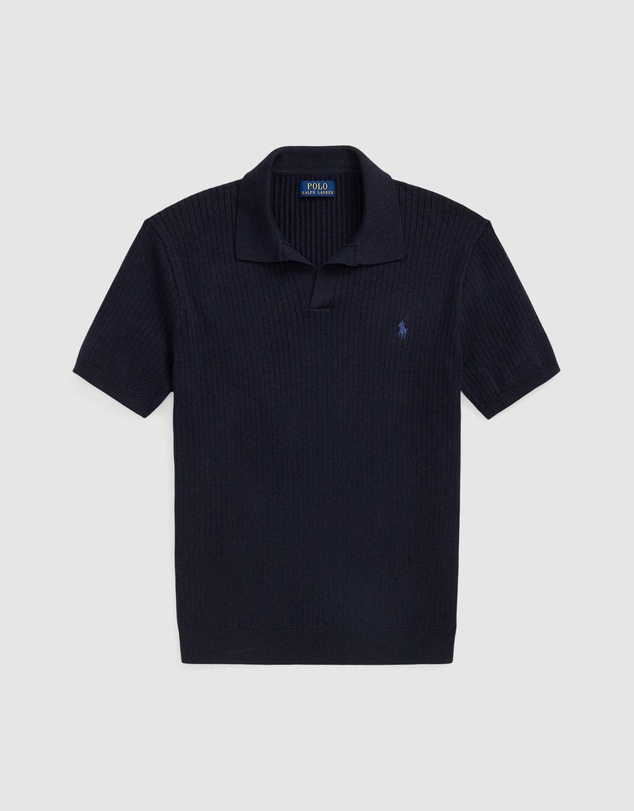 Polo Ralph Lauren - Rib-Knit Cotton Johnny-Collar Sweater