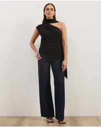 Atmos&Here - Charlotte One Shoulder Scarf Top