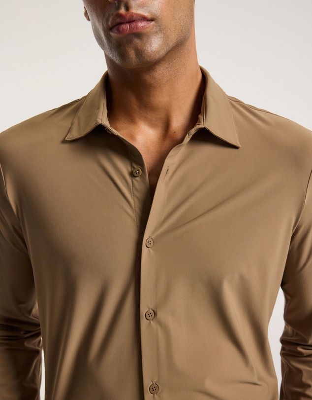 Calibre - Performance Long Sleeve Shirt Camel