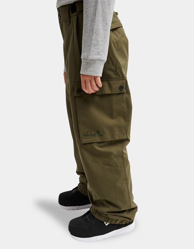 Quiksilver - Boys 8 to 16 Snow Down Cargo Snow Pants