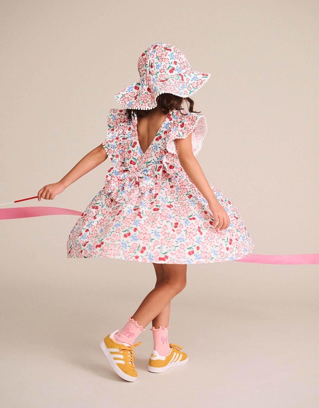 Huxbaby - Tropical Floral Bow Back Dress - Babies-Teens