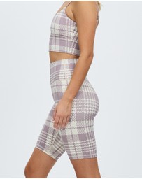 Aim'n - Plaid Check Biker Shorts