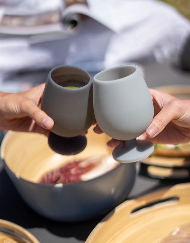 porter green - stemm | silicone unbreakable wine glasses