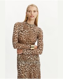 Bardot - Lea Printed Mesh Midi Dress