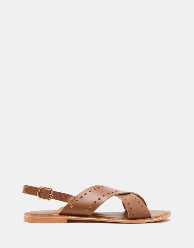 Just Because - Malita Leather Slingback Sandals