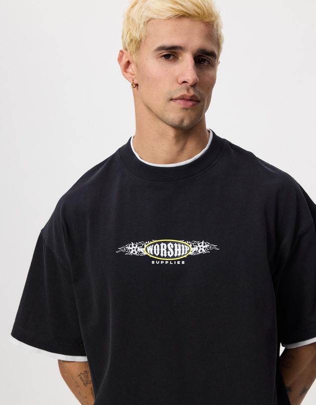 Worship - Tropical Storm Layered Box Crop Tee