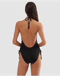 Polo Ralph Lauren - Signature Solids Plunge Low Back Halter Swimsuit