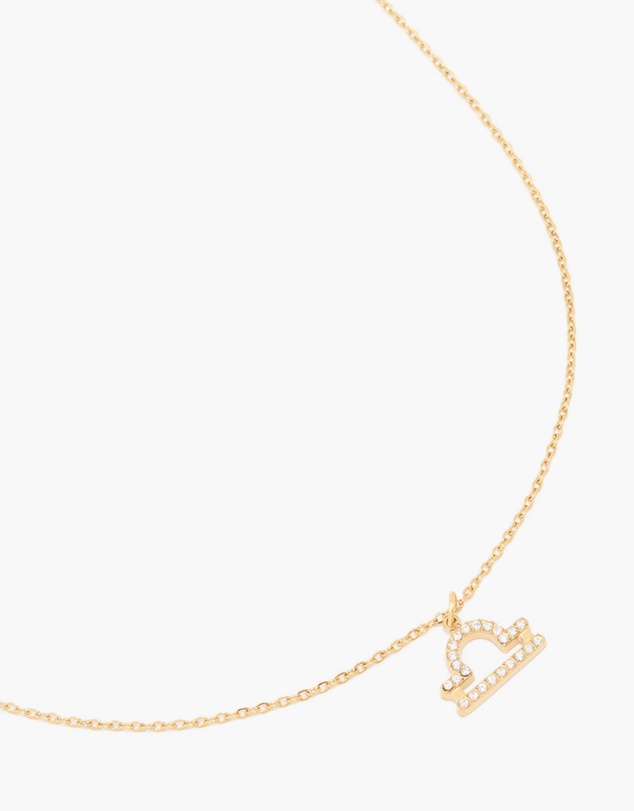 Lovisa - Waterproof Gold Plated Stainless Steel Cubic Zirconia Libra  Zodiac Sign Necklace