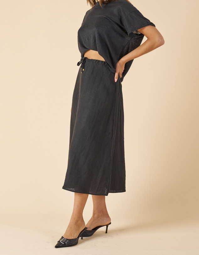 CAMIXA - Maddie Linen Midi Skirt