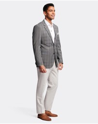 Brooksfield - Textured Check Stretch Blazer