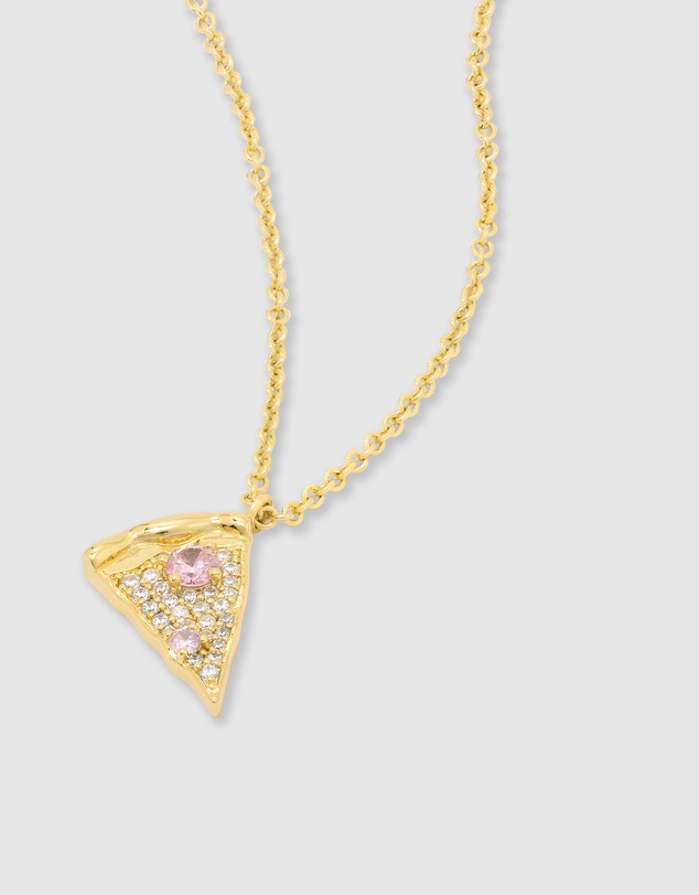 Wanderlust + Co - Pizza Slice Gold Necklace