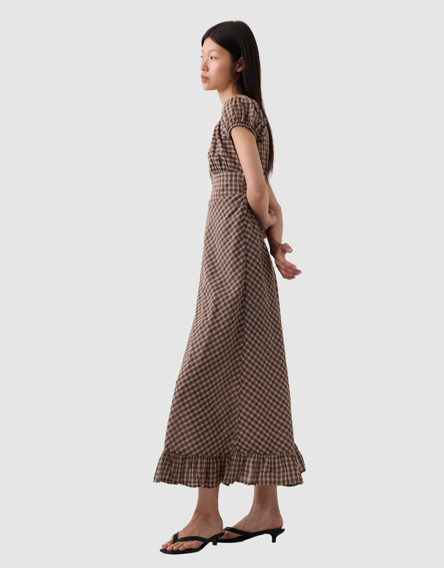 GAP - SS V-Neck Button Maxi Dress