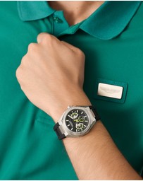 Aston Martin - TKS Black Dial Black Gunmetal Silicone Strap Watch