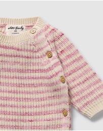 Wilson & Frenchy - Organic Knitted Stripe Kimono Cardigan - Babies