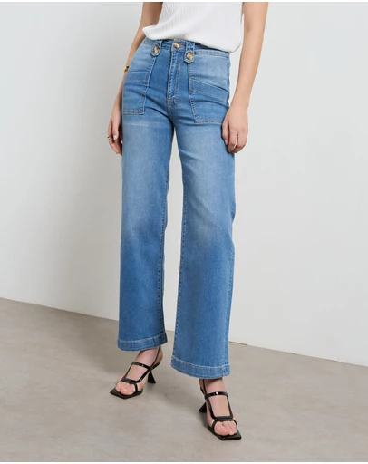 DRICOPER DENIM - Carrie Rodeo Blue Wide Straight Leg Jeans