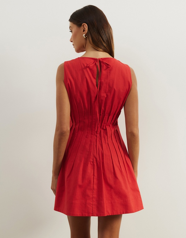 Atmos&Here - Anna Pin Tuck Shift Mini Dress