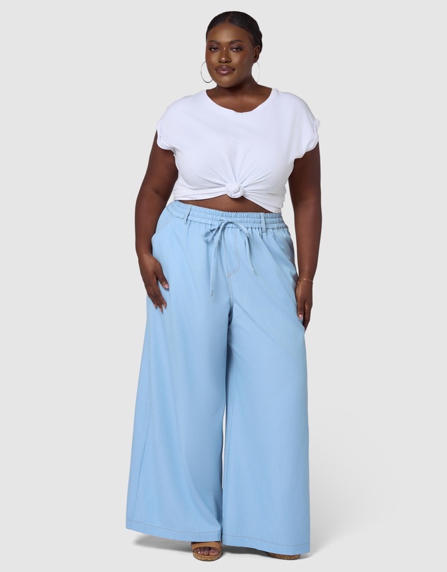 Indigo Tonic - Ava Luxe Chambray Wide Leg Pant