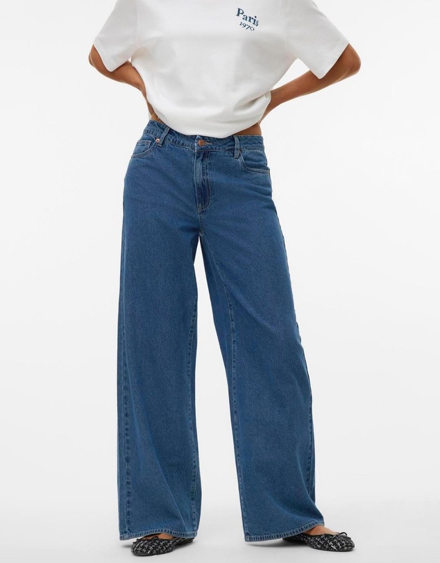 Vero Moda - Remy Mid Rise Wide Jeans