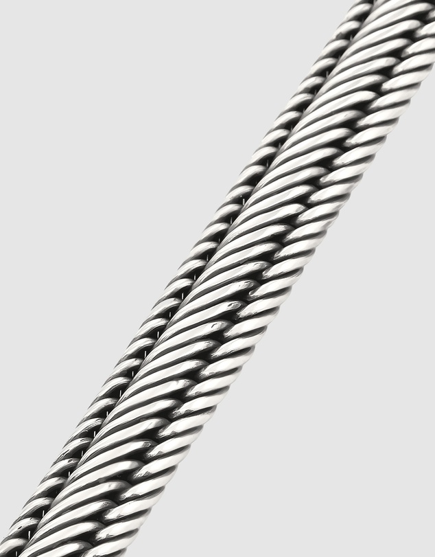 Kuzzoi - ICONIC EXCLUSIVE - Bracelet Male Kingchain 925 Sterling Silver Oxidized