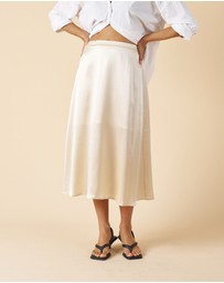 CAMIXA - Maddie Silk Midi Skirt