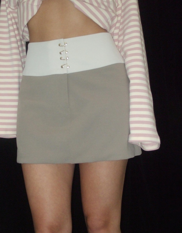 Dazie - Living Life Two Tone Mini Skirt