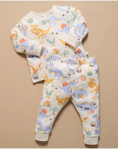 Purebaby - Dino Pyjama Set -Kids-Babies