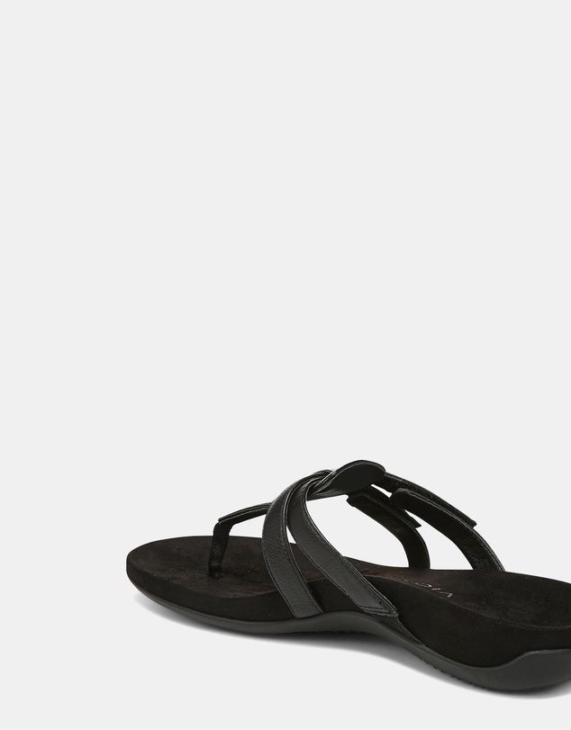 Vionic - Karley Toe Post Sandal - Black Wavy