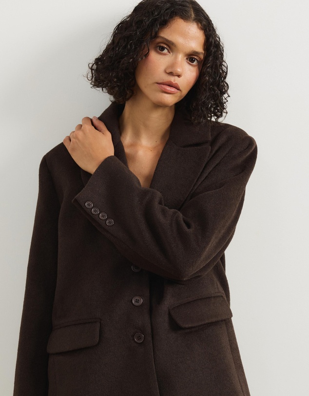 Atmos&Here - Ethel Wool Blend Oversized Blazer