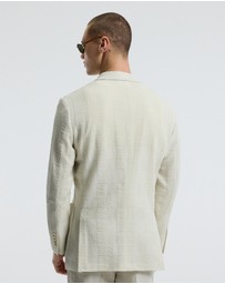 Calibre - Seersucker Check Blazer Stone