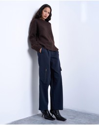 TOPSHOP - Knitted Boxy Fluffy Crew Neck Jumper