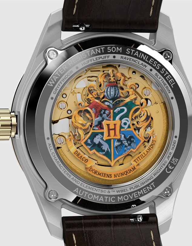 TIMEX - Harry Potter x Timex Waterbury Skeleton Automatic 39mm Leather Strap Watch
