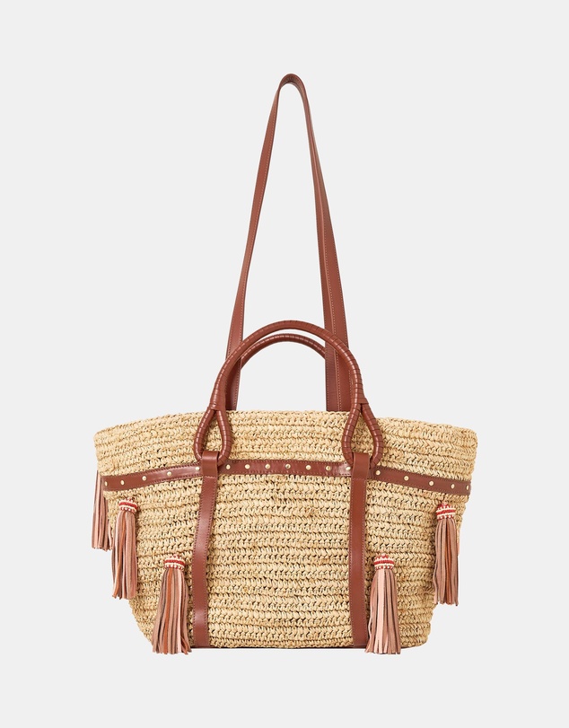 Camilla - Raffia Tote With Tassels