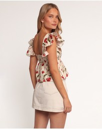 Petal & Pup - Lyric Ruffle Top - Mon Cheri