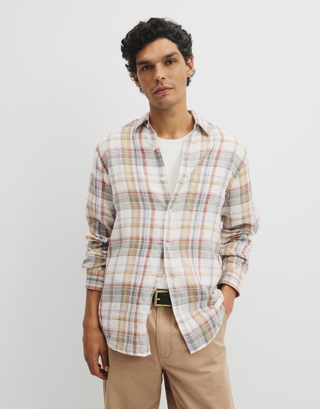 Country Road - Regular Fit Linen Check Shirt