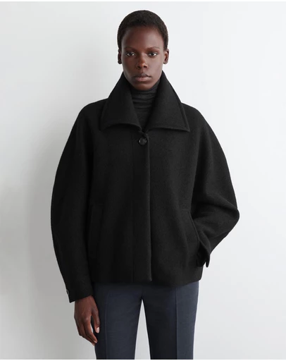 COS - Oversized Boiled-Wool Short Jacket
