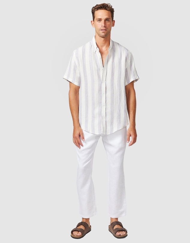 Vacay Swimwear - Linen Pants White
