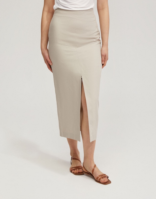 Oxford - Mia Linen Blend Pencil Skirt