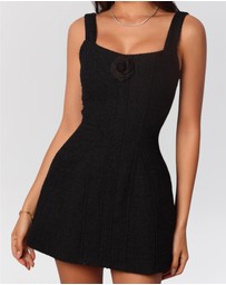 Heiress Beverly Hills - Boucle Flower A-Line Mini Dress