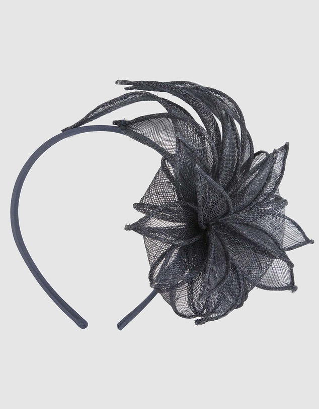 Max Alexander - Flower Navy Sinamay Fascinator Headband