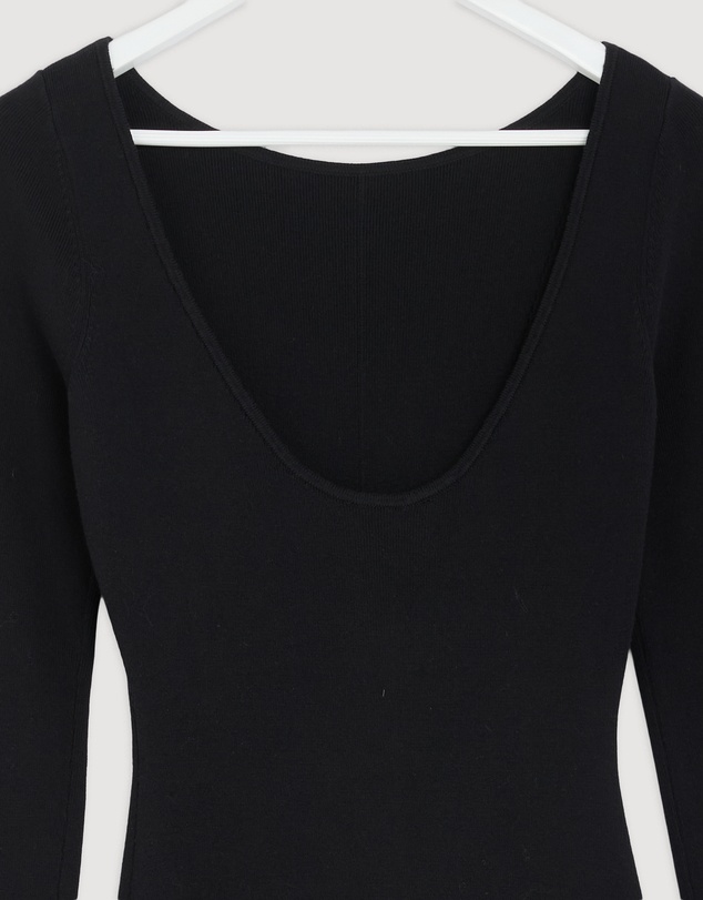 Revibe - Repaired AERE Nori Panelled Knit Midi Dress - AU 12