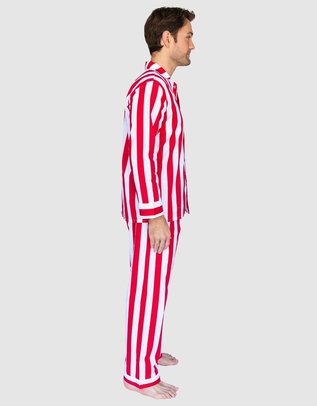 Sant And Abel - Red Braddock Stripe Long Sleeve PJ Set