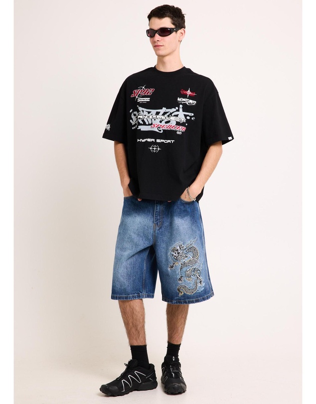Insight - Mortal Jort Y2K Fadedd Shorts