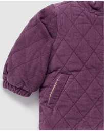 Purebaby - Corduroy Sherpa Quilted Jacket - Kids-Babies